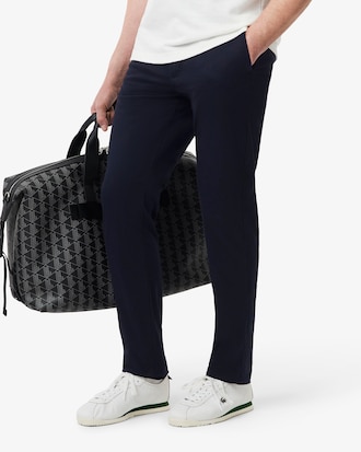 Pantalones Slim Fit de Twill El&aacute;stico