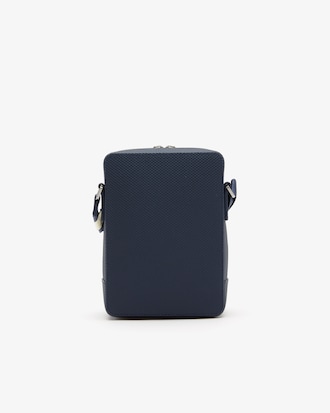 Sacoche zipp&eacute;e verticale unisexe Chantaco en cuir piqu&eacute; mat