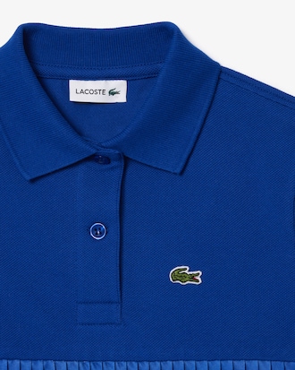 Kids' Pleated Hem Petit Piqué Polo