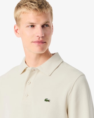 Men's Ribbed Cotton Polo Collar Sweatshirt