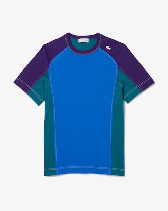 Playera Lacoste H&eacute;ritage  en color block de corte regular para hombre