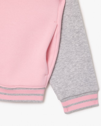 Kids' Contrast Sleeve Fleece Bomber Jacket