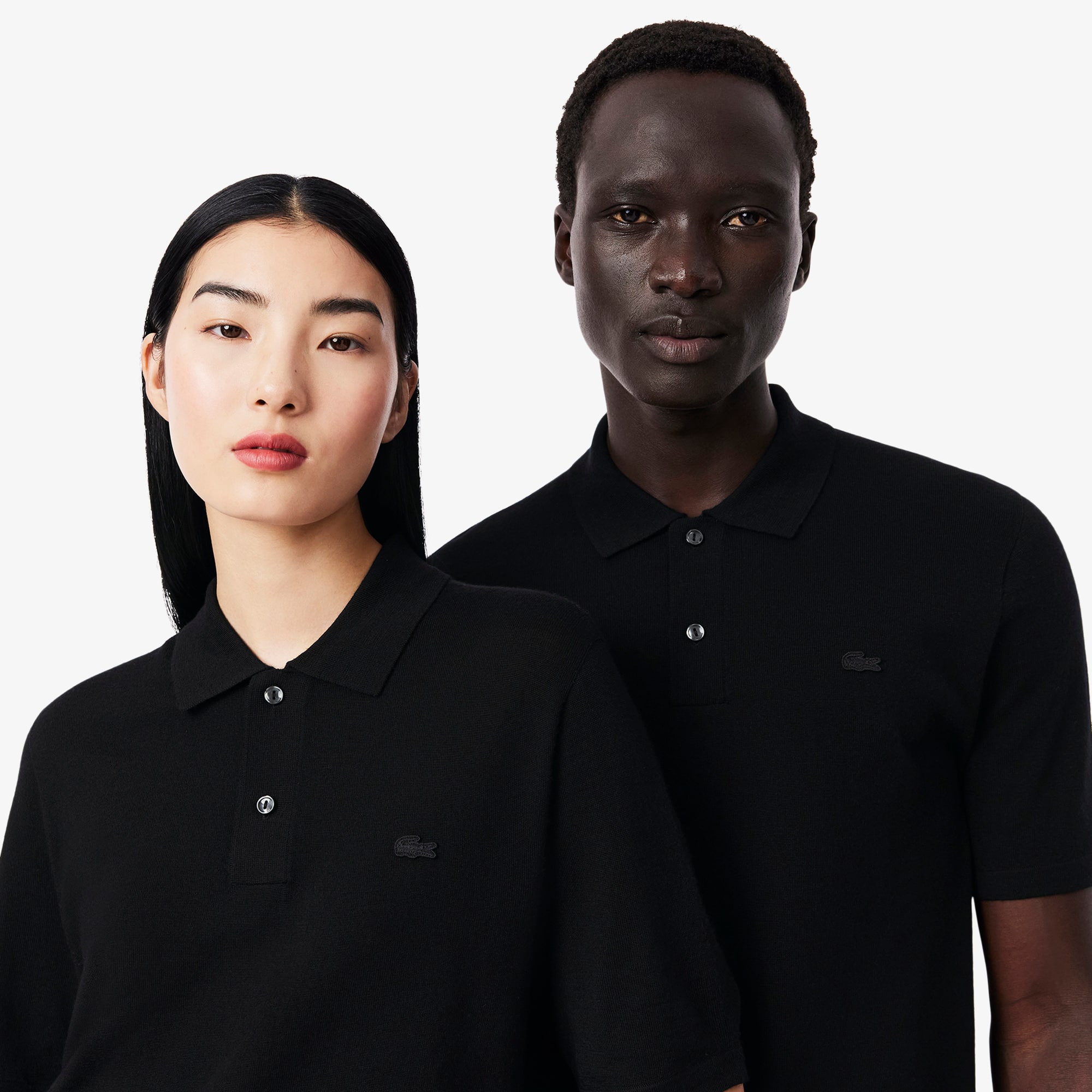 Unisex Short Sleeve Merino Wool Polo Sweater - Sweaters