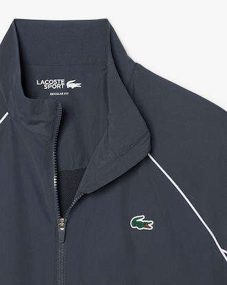 Sport Water-Repellent Trim Accent Track Jacket
