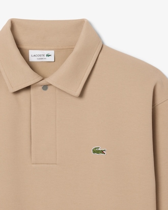 Polo Collar Piqu&eacute; Sweatshirt