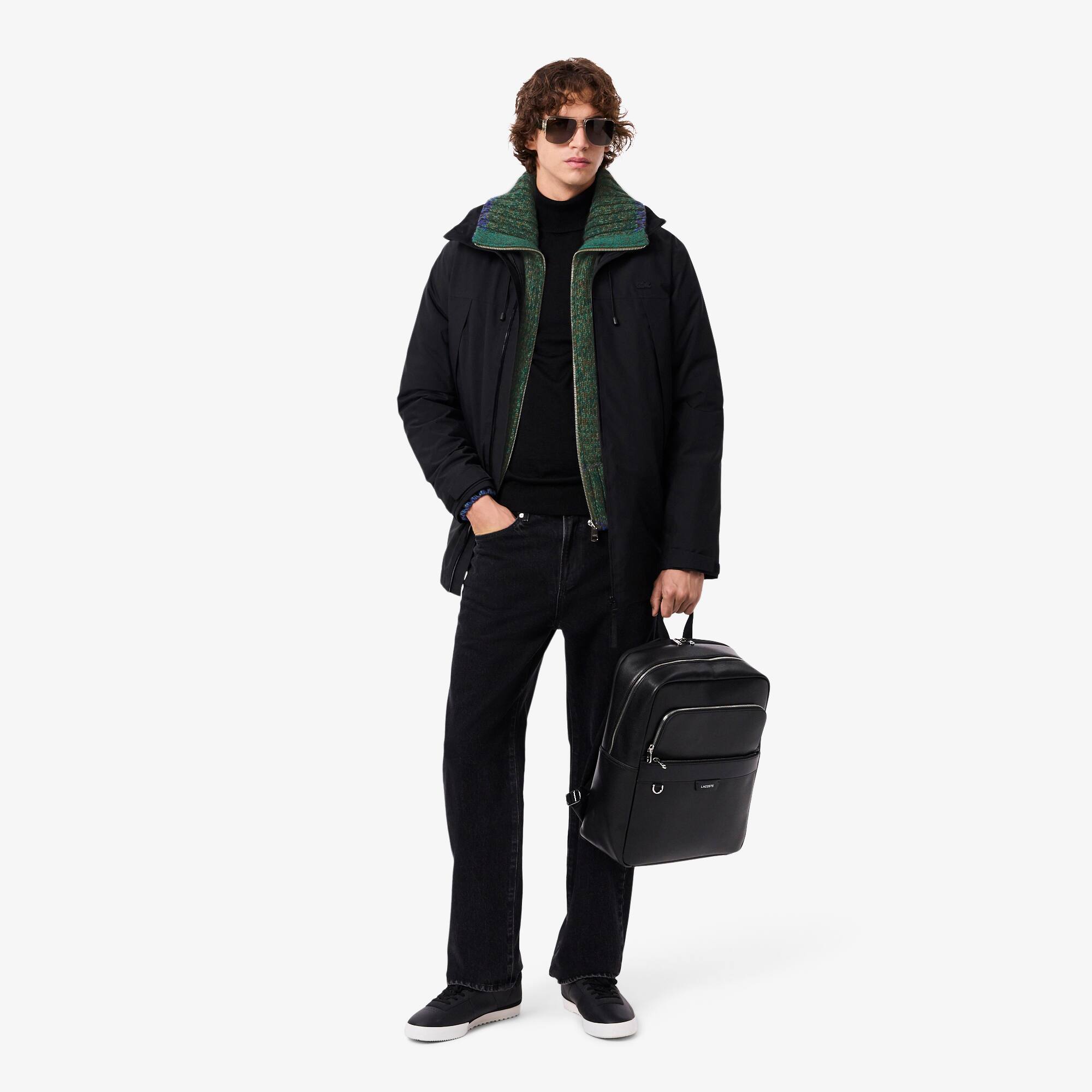 Men's High-Neck Mercerized Wool Zip-Up Sweater - Sweaters Men's High-Neck Mercerized Wool Zip-Up Sweater - Sweaters