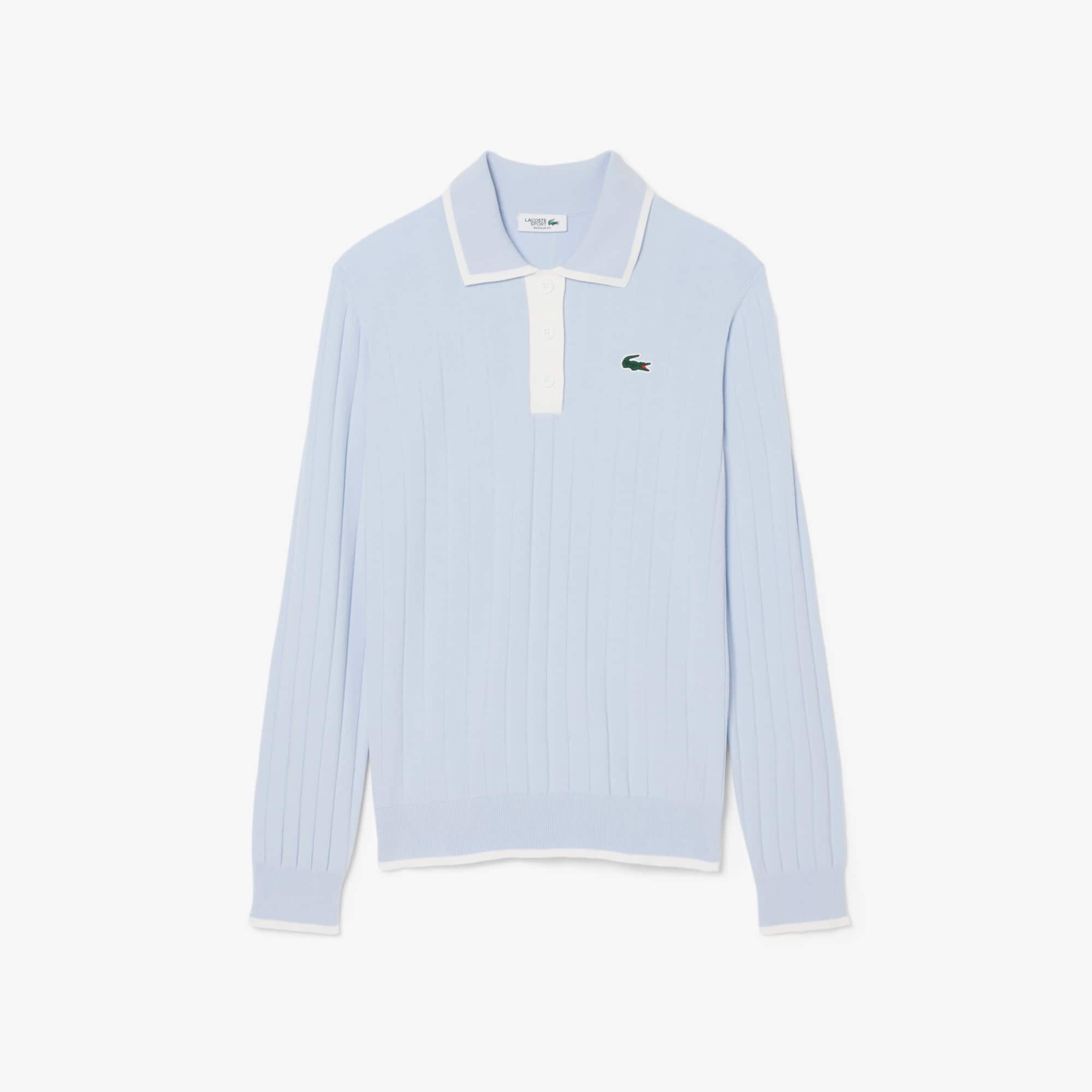 Lacoste Women's Polo Collar Stretch Golf Sweater - 34 In Blue