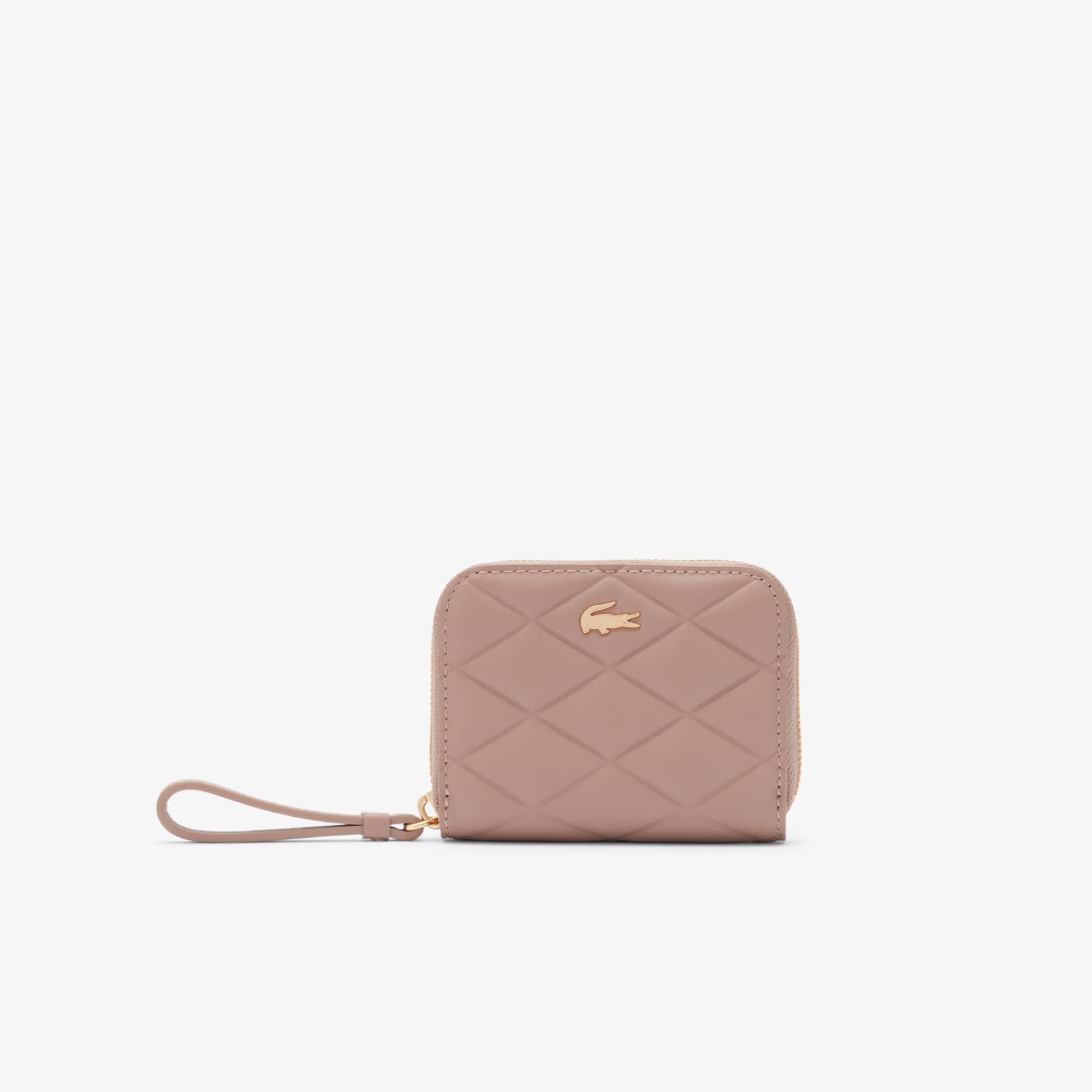 Lacoste Women's Small Crocodelle Leather Coin Purse - One Size In Sand