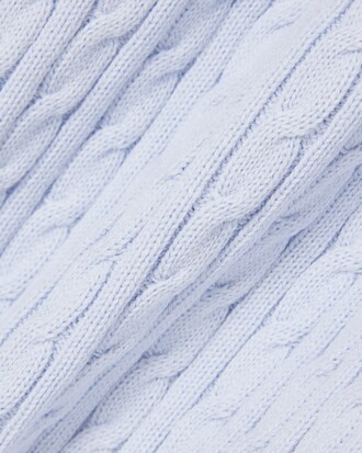 Striped Cable Knit Polo Collar Sweater