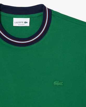 Men's Stripe Collar Stretch Piqué T-Shirt