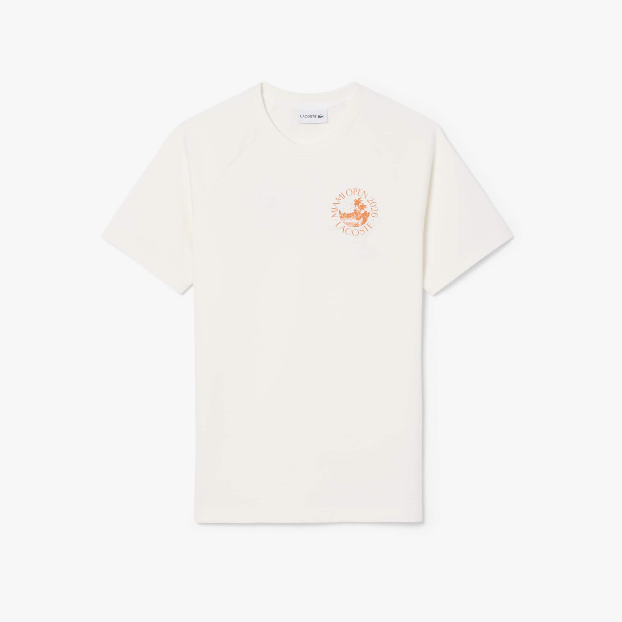 Lacoste Miami Open Edition Print T-shirt - Xs In White