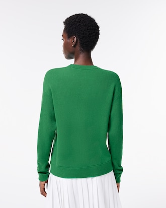 Women's Relaxed Fit Wool Moss Stitch Sweater
