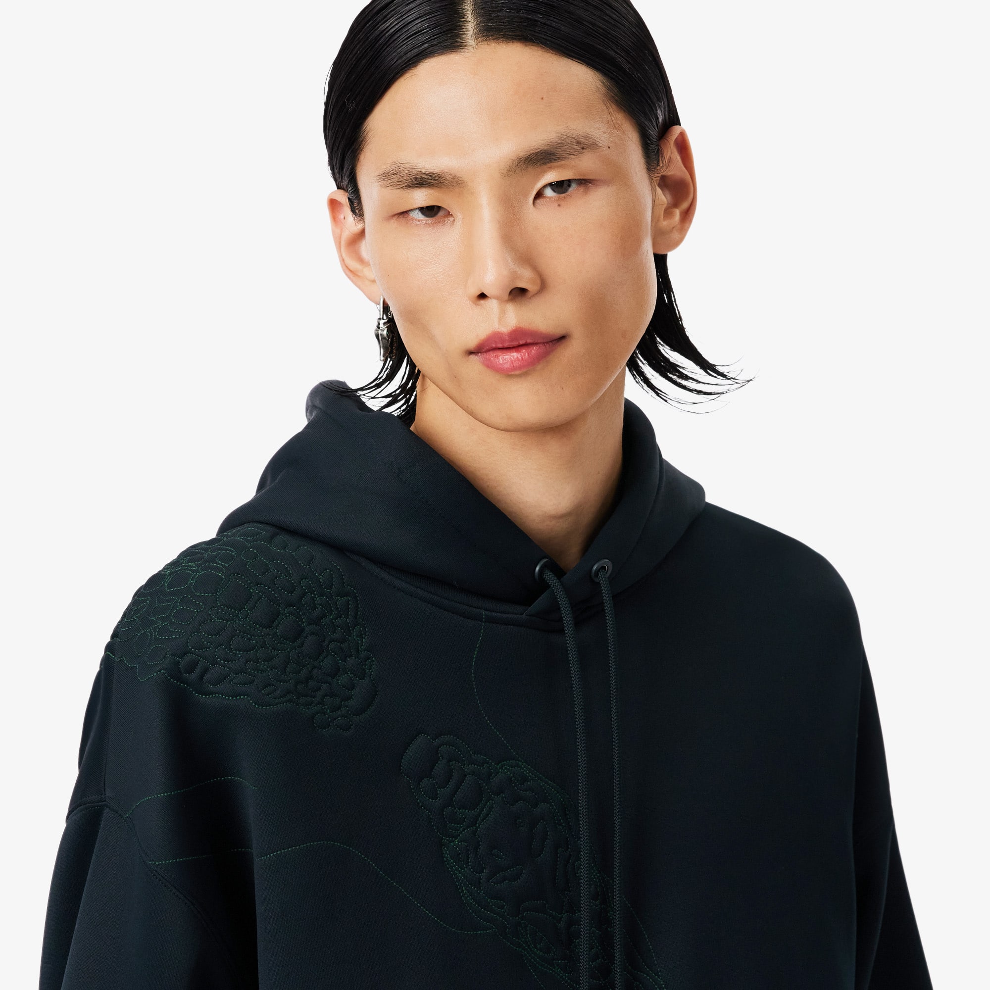 Runway Embroidered Crocodile Hoodie - Sweaters & Sweatshirts - New
