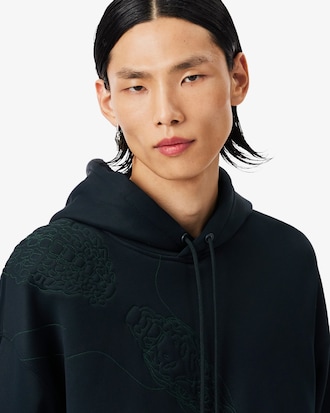 Runway Embroidered Crocodile Hoodie