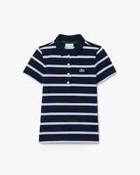Girls' Striped Petit Piqué Polo