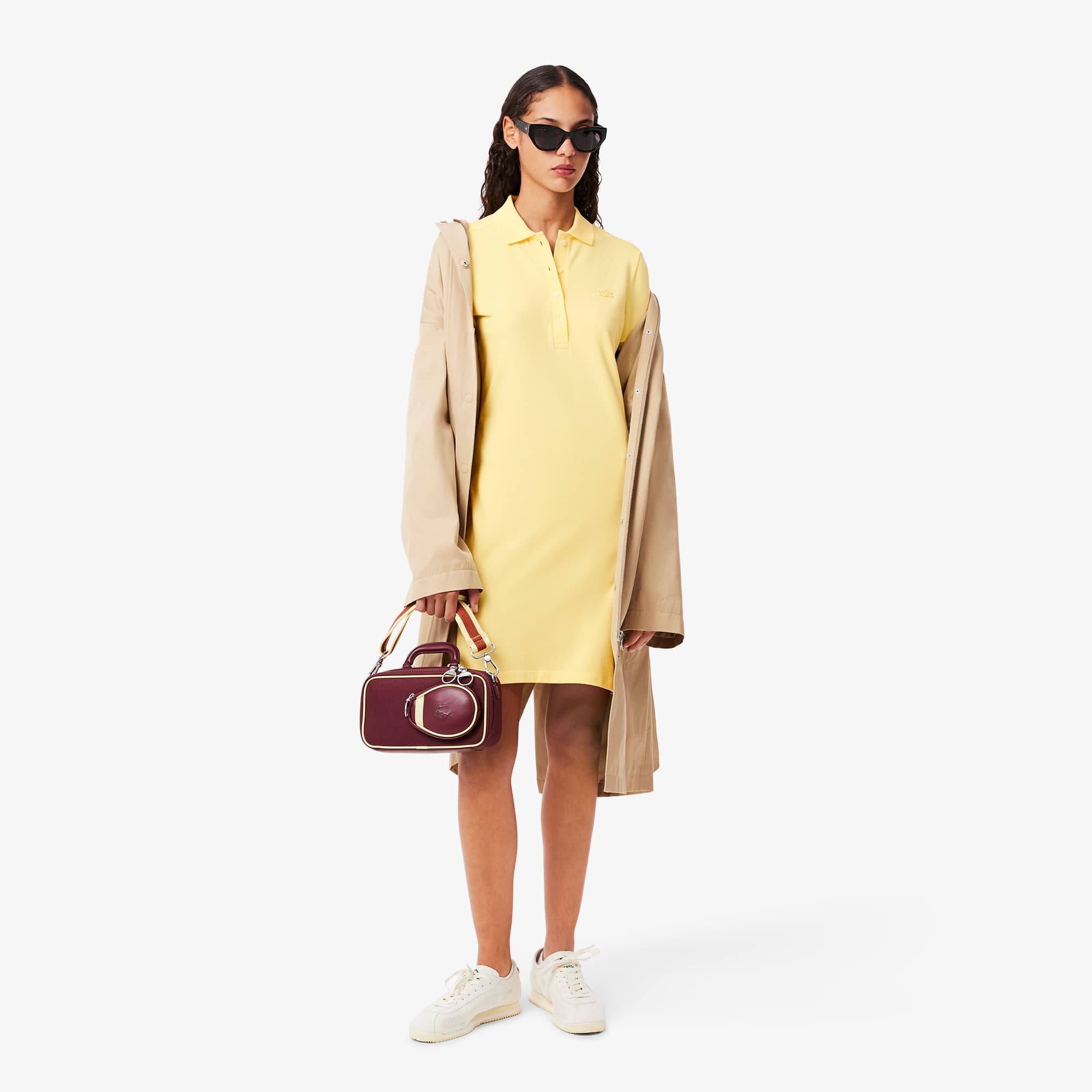 Women's Slim Fit Stretch Mini Piqué Polo Dress - Dresses