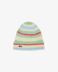 Unisex Striped Alpaca Blend Wool Beanie