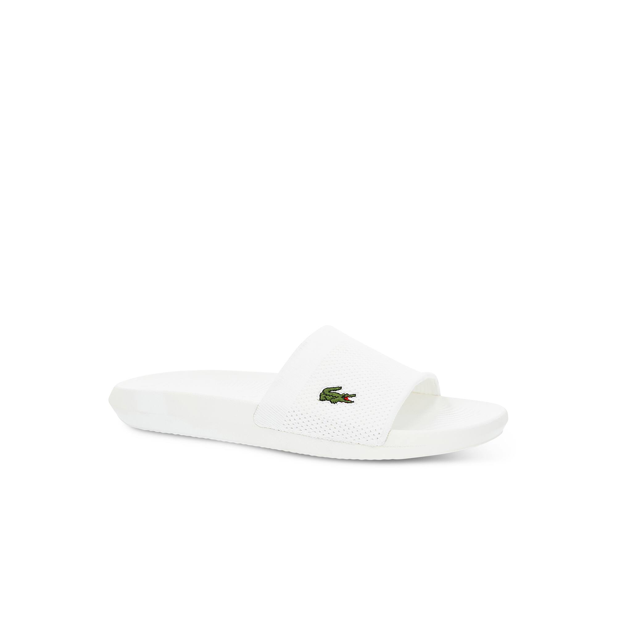 lacoste white slippers