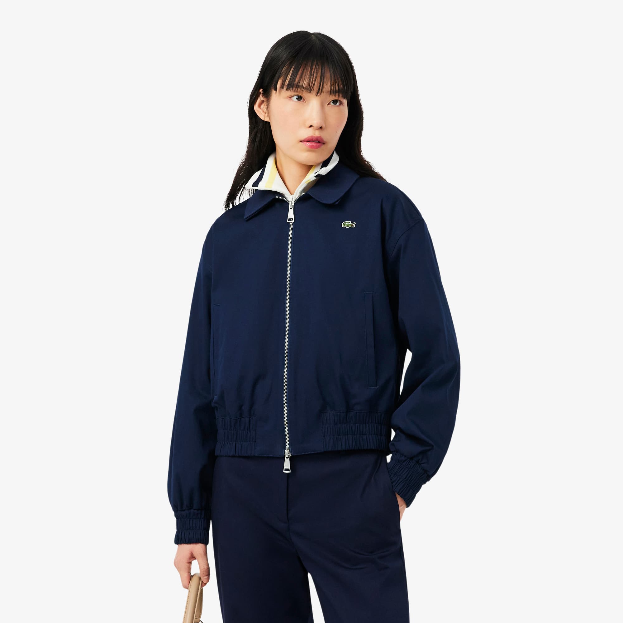 Women's Double Collar Stretch Jacket - Jackets & Coats - New In