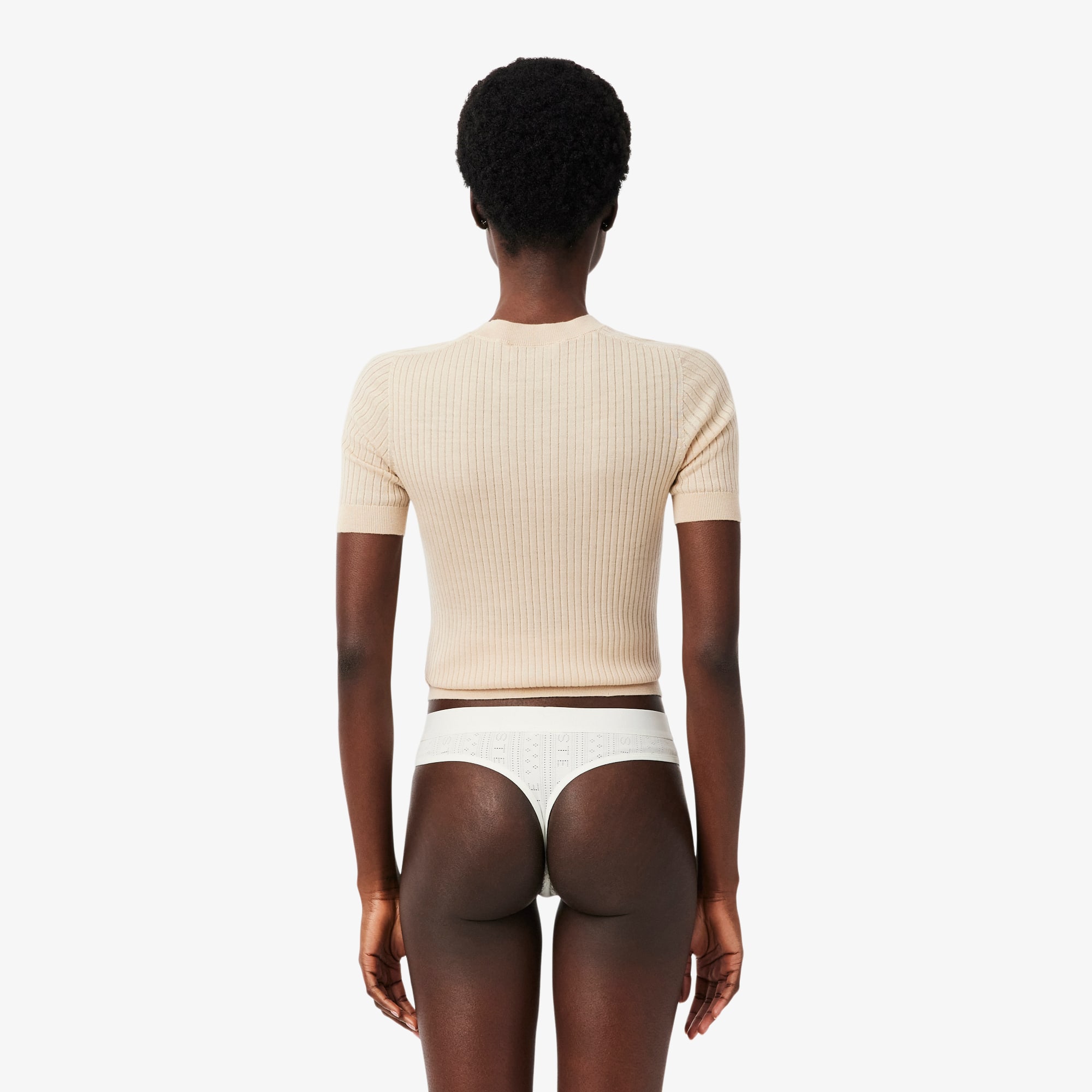 Stretch Pointelle String Briefs