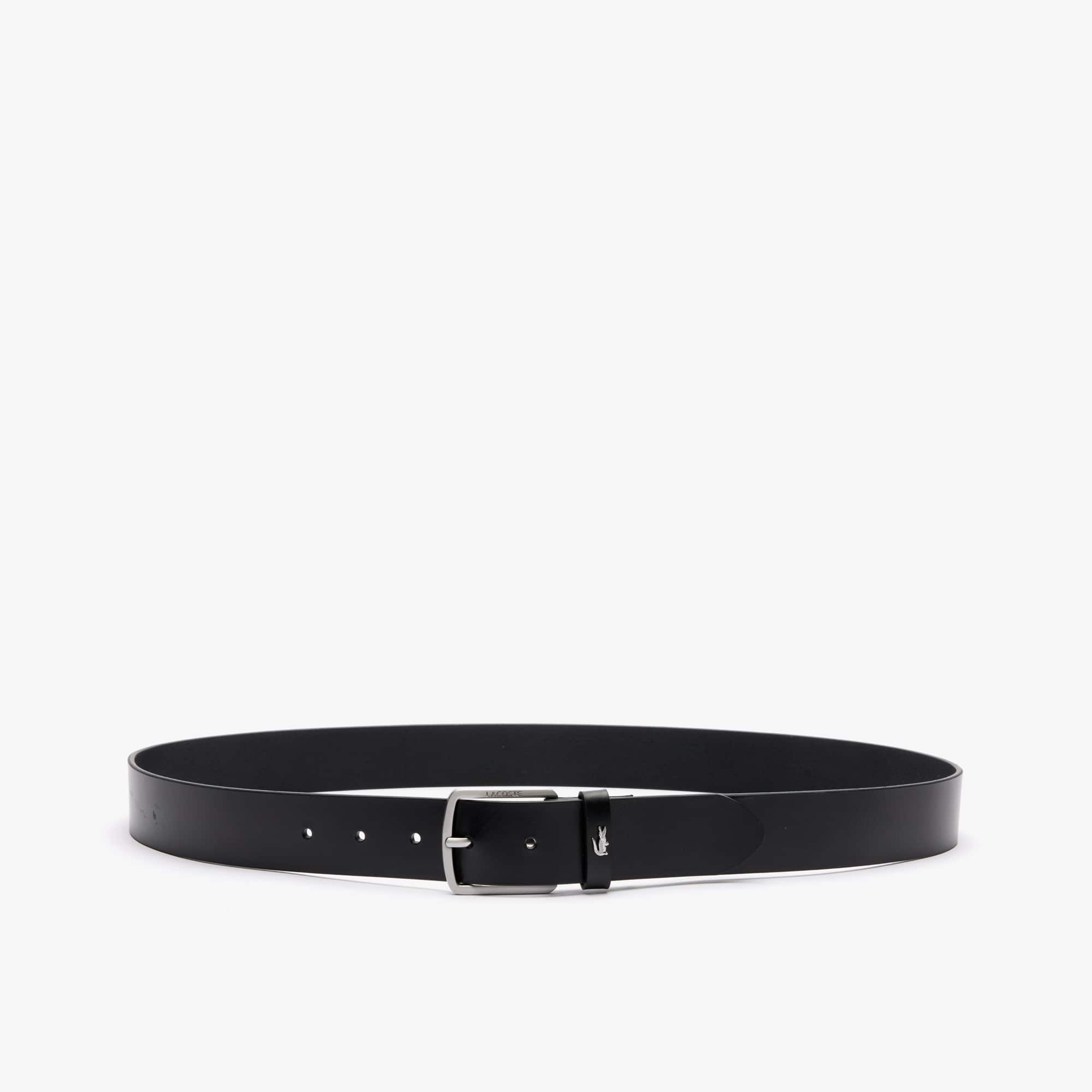 Caito Horseshoe long LTR BELT【Black】 Men's Smooth Leather Belt - Belts - New In 2025 | Lacoste