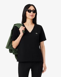 Women's Relaxed Fit Soft Cotton V-Neck T-Shirt