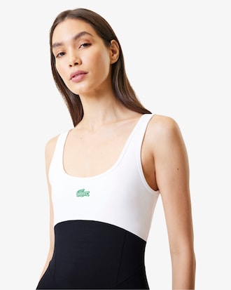 Women's Lacoste x Bandier All Motion Coloblock 6" Bodysuit