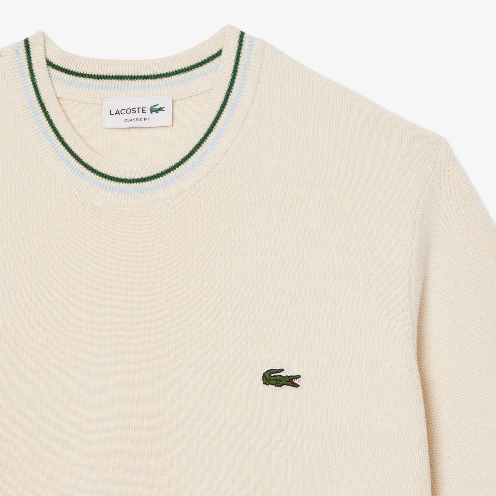 Lacoste ロコハッチクルネックフルオハ AH0128 70V Men's Wool Crew Neck Sweater - Sweaters & Sweatshirts - New