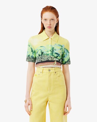 Women's Runway Graphic Print Slim Fit Polo