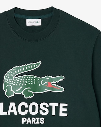 Sudadera cl&aacute;sica con cuello redondo y estampado