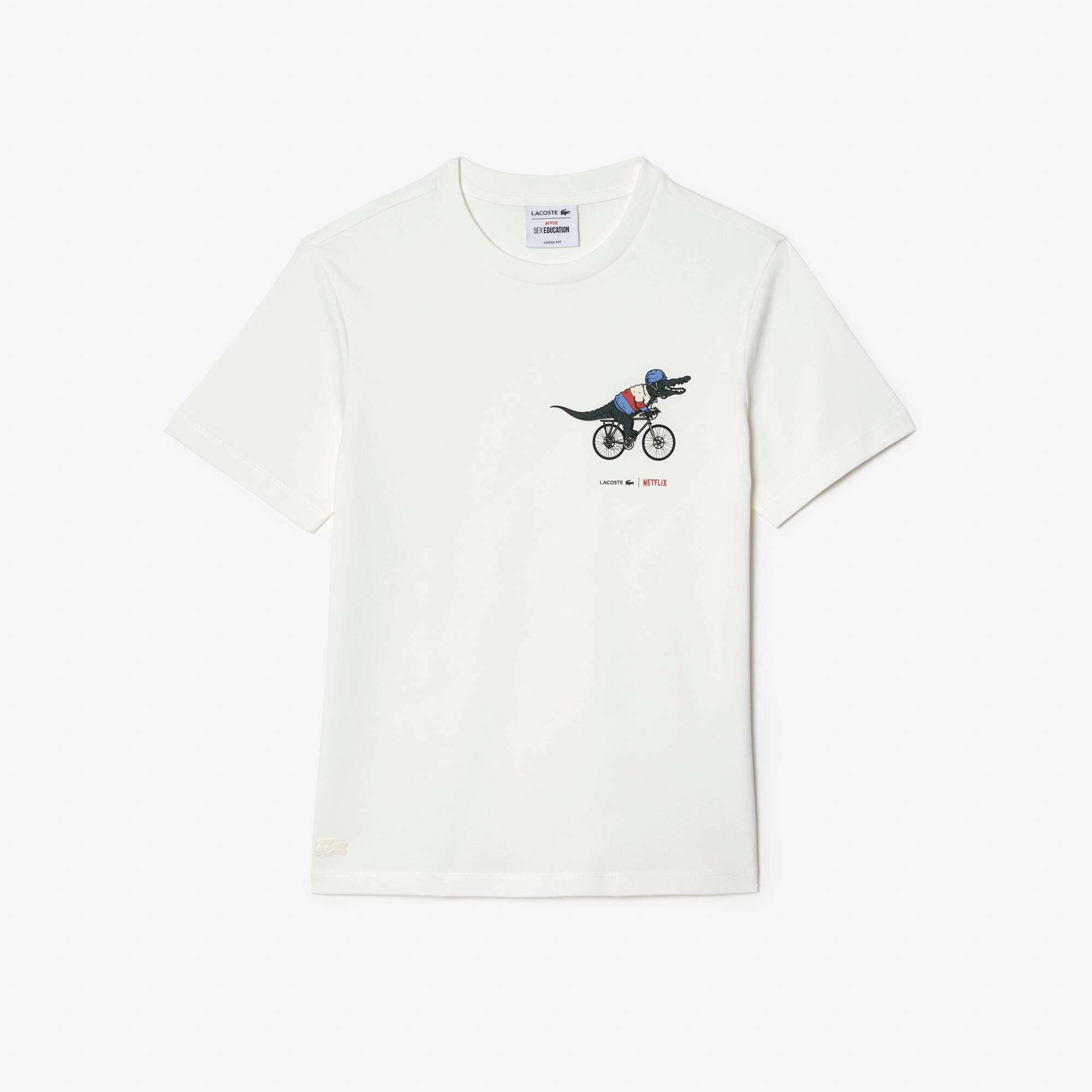 tシャツ 「LACOSTE」TF01_23FW レディース Women's Lacoste x Netflix Organic Cotton Jersey T-Shirt - T