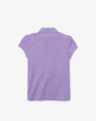 Kids' Scalloped Collar Mini Piqué Polo