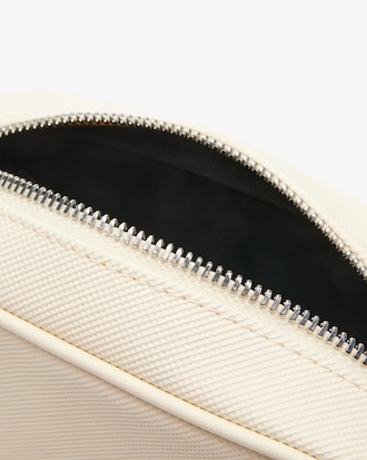 Petit sac à main en toile enduite à effet piqué 