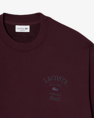 Embroidered Fleece Crew Neck Sweatshirt