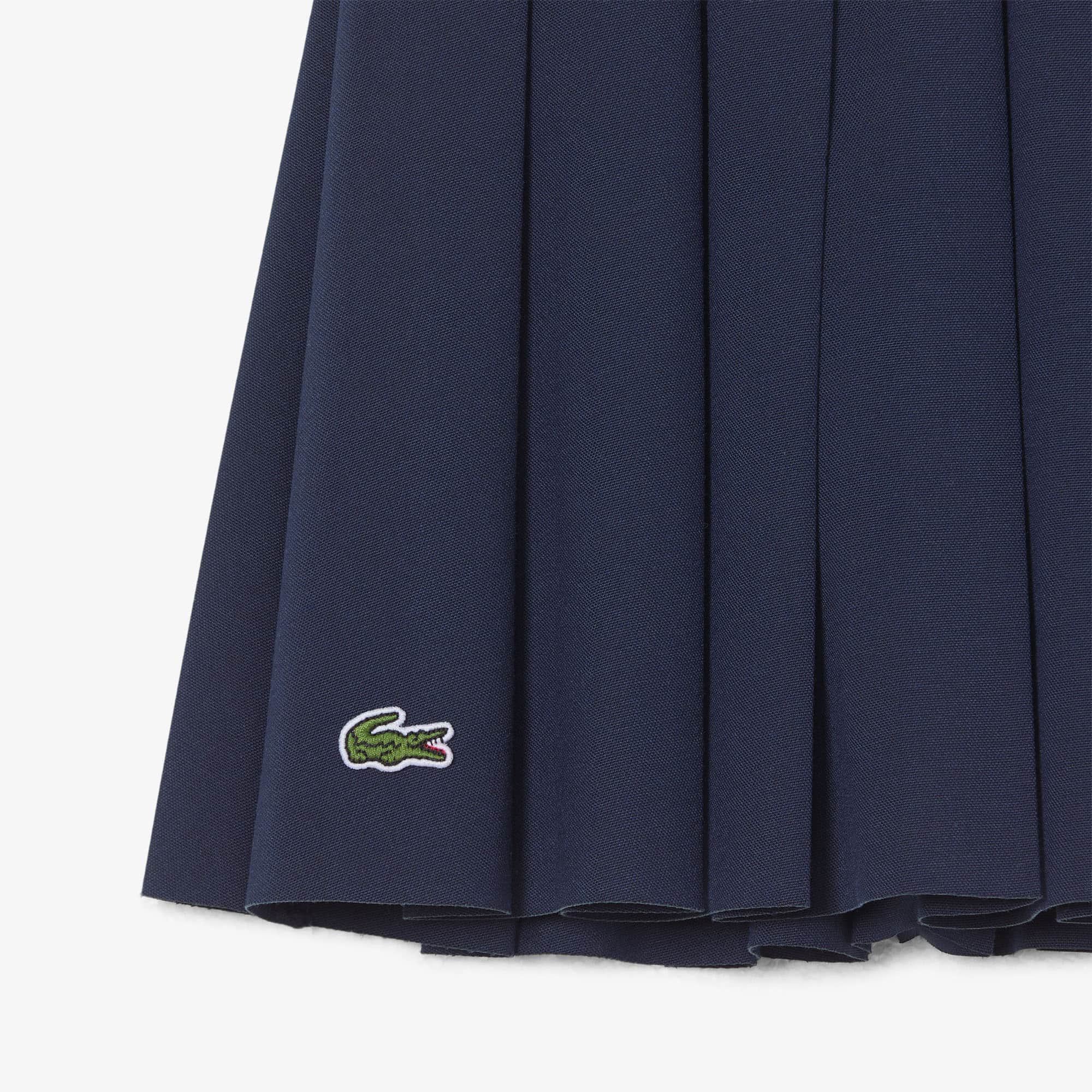 Oxford Cotton Pleated Skirt