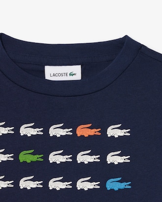 Crocodile Print Cotton T-Shirt