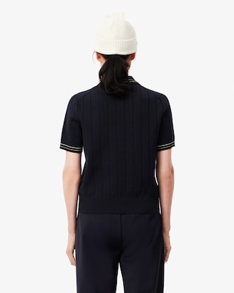 Women's Made In France Ribbed Cotton Polo