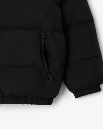 Unisex Embroidered Crocodile Hooded Puffed Jacket