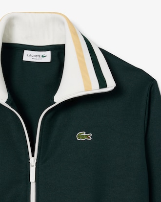 Women's Zip-Up Stripe Accent Sweatshirt