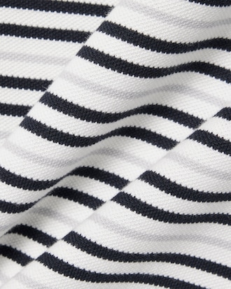 Classic Fit Striped Petit Piqu&eacute; Polo