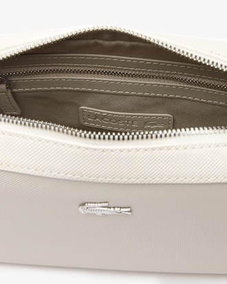 Bolso crossbody cuadrado con exterior en canvas recubierta para mujer