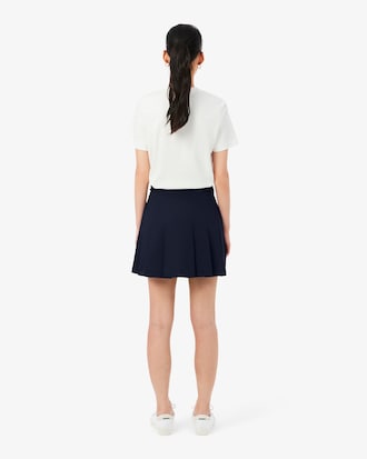 Women's Short Stretch Cotton Pleated Skirt