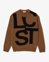 Men's Lacoste Classic Fit Contrast Lettering Wool Sweater