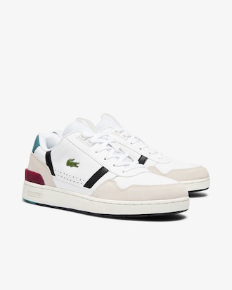 Sneakers T-Clip homme en cuir color&eacute;