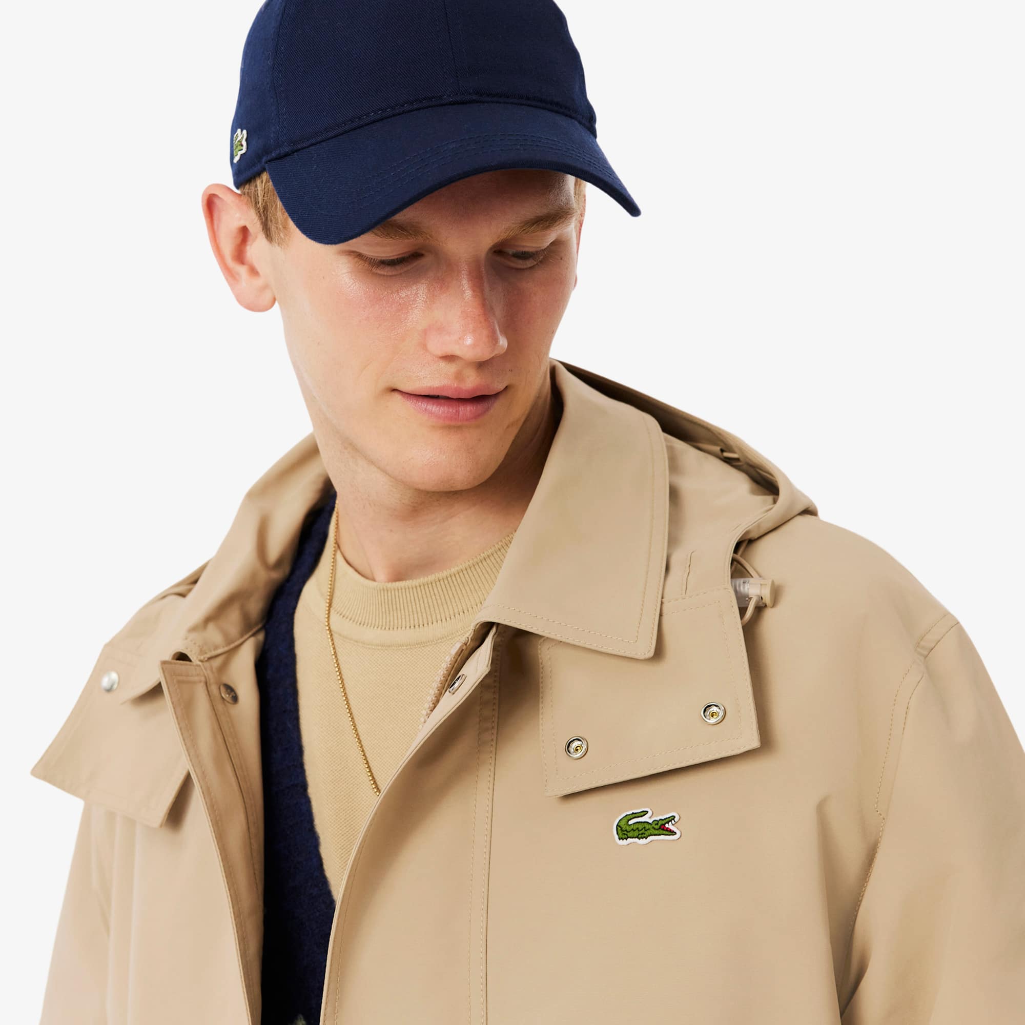Men's Mid-Length Water-Repellent Hooded Parka - Jackets & Coats