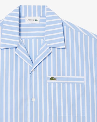 Camisa de manga corta a rayas Relaxed Fit para hombre
