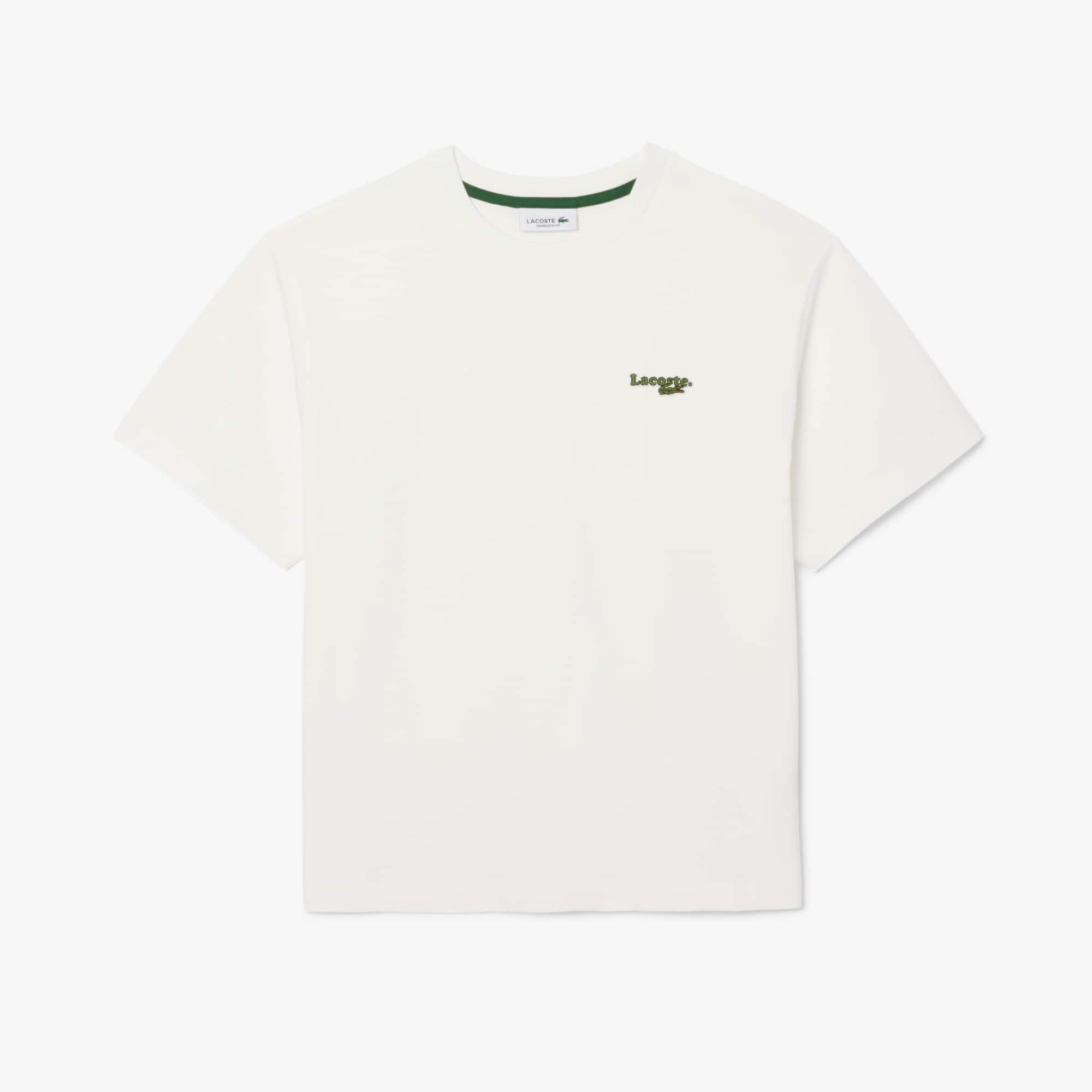 Women's Oversized Short Cut Cotton Logo T-Shirt - T-Shirts & Tops