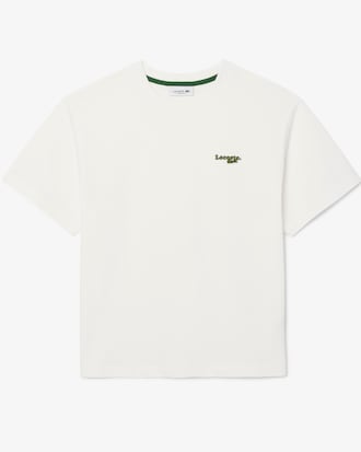 Women's Oversized Short Cut Cotton Logo T-Shirt