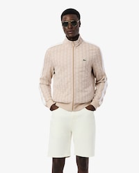 Sweatshirt zipp&eacute; homme Paris jacquard avec monogramme