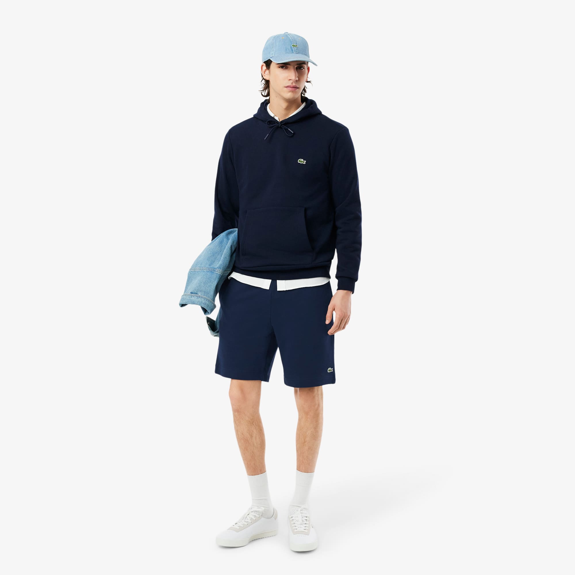 Lacoste Men's Regular Fit Fleece Shorts - Xl - 6 In Blue